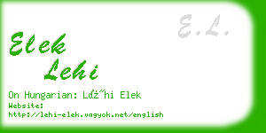 elek lehi business card